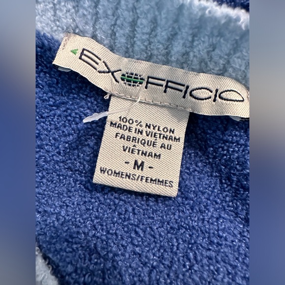 EXOFFICIO Blue 2 Toned Sweater Soft Knitt VNeck Pullover Layering Winter REI - Picture 6 of 9